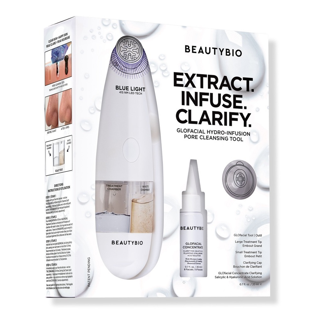 NEW BeautyBio Pore Cleansing Tool with LED Blue Light